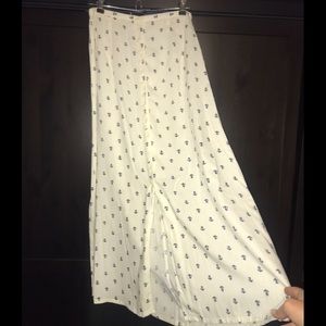 Vintage Anchor Skirt Maxi Slit